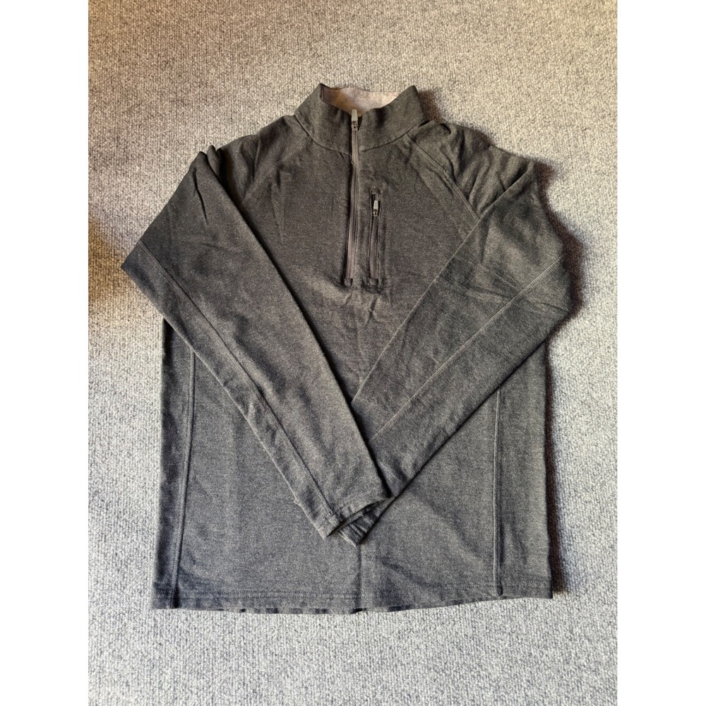 Free fly men's gray 1/4 zip pullover sweater size Small